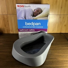 CVS Health Contoured Portable Bedpan Lightweight Durable New Never Used