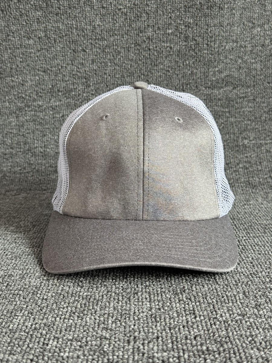 '47 Brand Blank Trucker Snapback Gray White Mesh Back Hat Curved Brim