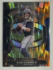 2025 Panini Select - Concourse Sam Darnold #13 Black & Orange Shock Prizm