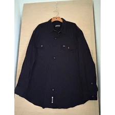 ORVIS Mens Corduroy Long Sleeve Button Up Shirt Navy Blue Fairbanks XL