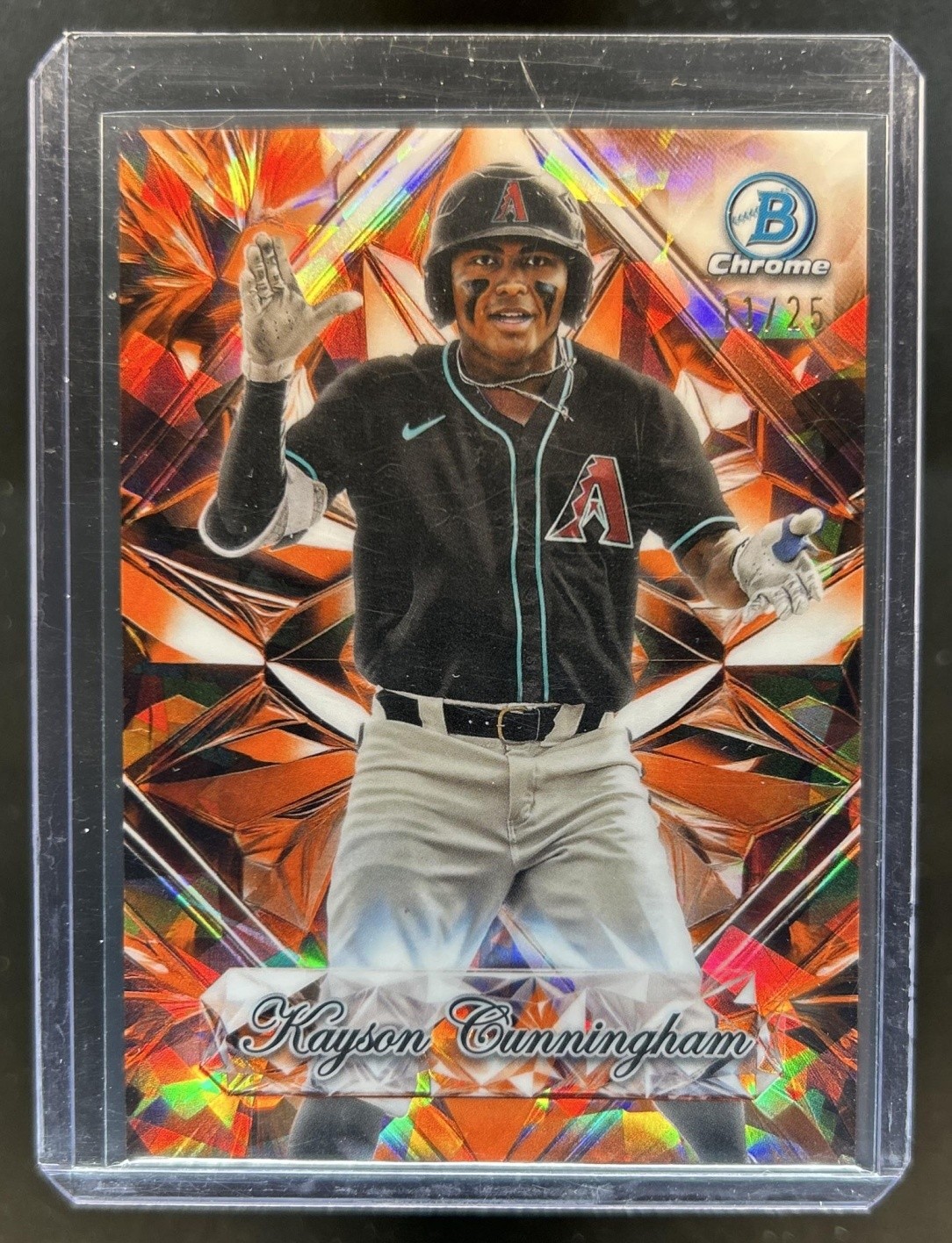 2025 Bowman Draft Sapphire Kayson Cunningham Selections Orange Refractor #/25