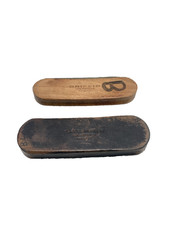 Vintage Griffin 100 Horsehair Shine  Polishing Shoes Brush Brown Wood Set of 2