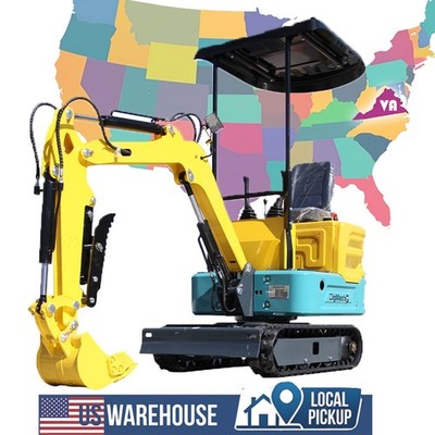 1 Ton Mini Excavator 13.5HP Mini Digger Crawler Virginia Stock Local Pick-up