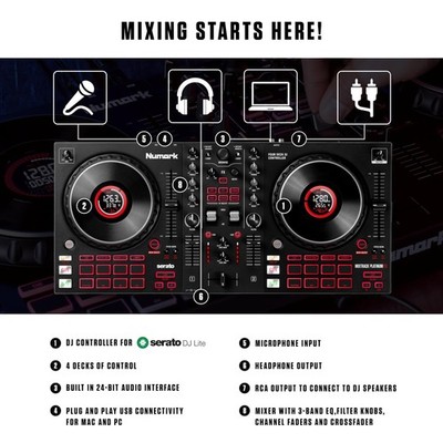 Numark MIXTRACK PLATINUM DJコントローラー　ジャンク Numark Mixtrack Platinum Serato Control, DJ Mixer, Built-in Audio