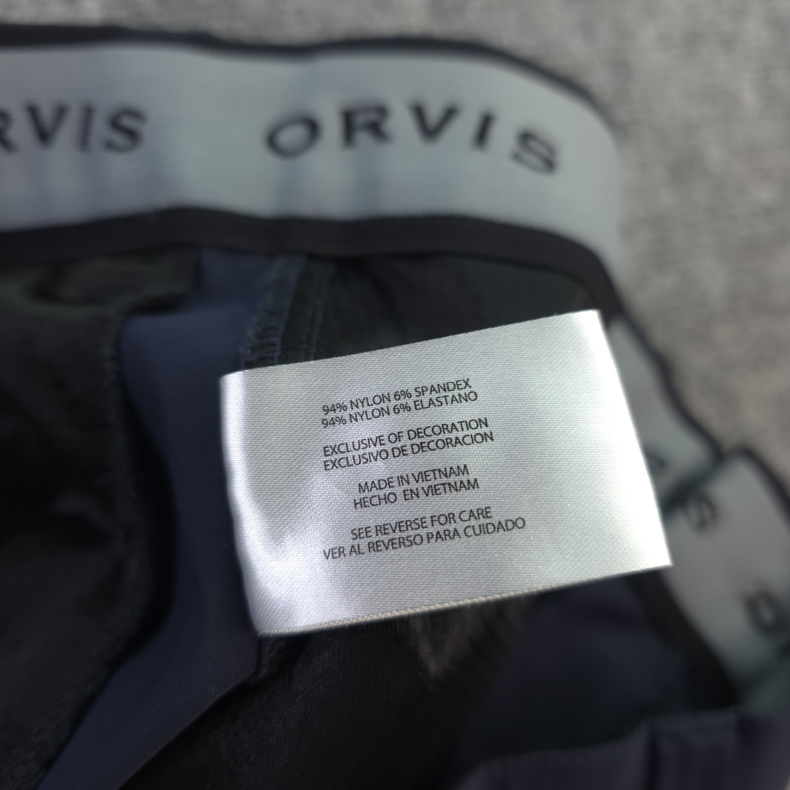 Orvis Pants 34 Blue Solid 100% Polyester Pockets … - image 7