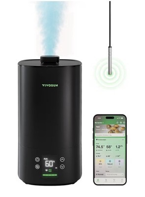 VIVOSUN AeroStream H05 5L Intelligent Wi-Fi Humidifier For Plants Growers w/App