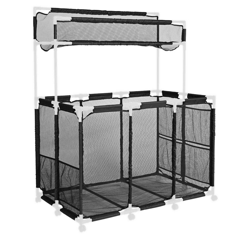 AplusChoice Mesh Cover Replacement for 390 Gal Pool Storage Bin 2 Tiers Black