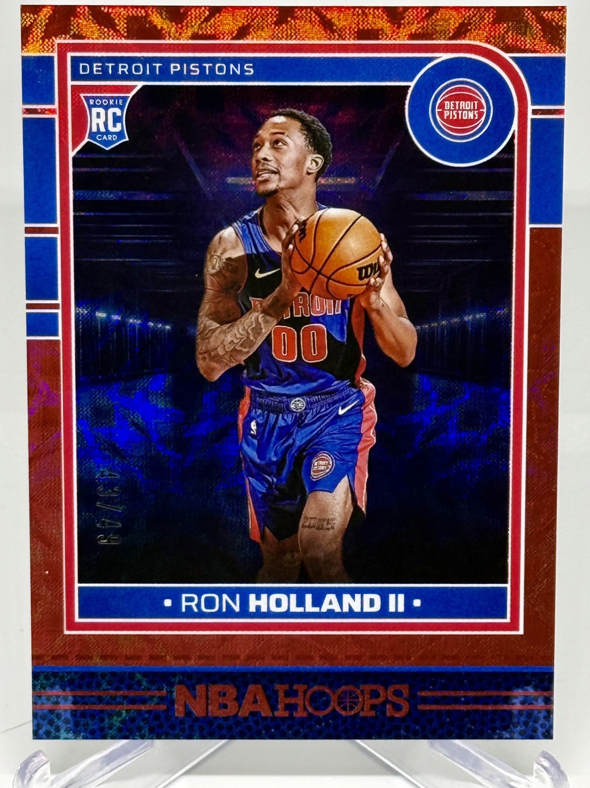 2024-25 Panini Nba Hoops - Rookies Ron Holland II #235 Red Scope /49 (RC)