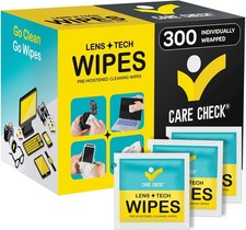 Lens Wipes, 300 Pre-Moistened Cleaning Wipes for Laptops, Cell Phones, And More