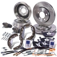 Bremsenset Bremsenkit Vorne + 4X Bremsschlauch Vorne Hinten FÜR Skoda Fabia 6Y