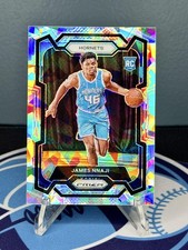 2023-24 Panini Prizm Prizms Ice #159 James Nnaji RC - Charlotte Hornets