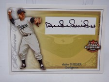 2003 Fleer Fall Classic Legendary Collections AAA/DS Duke Snider Autograph 39/50