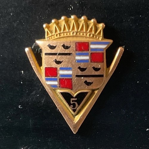 Cadillac 1957 V Crest Crown Gold filled employee service award 5yrs