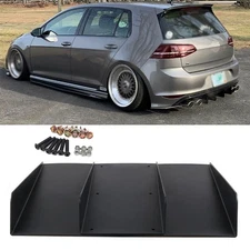 Rear Diffuser 4 Shark Fins Bumper Lip Splitter Lower Spoiler For Volkswagen Golf