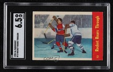 1955-56 Parkhurst Maurice Richard George Armstrong #72 SGC 6.5 HOF 0p7e