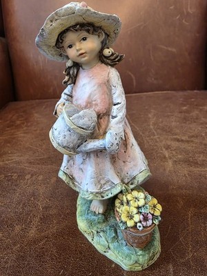 Figur Kunstharz (Polyresin) Mädchen mit Gießkanne Leonardo Collection H;18cm