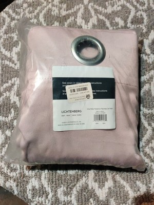 Sun Zero Barrow Grommet Sliding Patio Door Curtain Panel Blush Pink 100'' x 84''