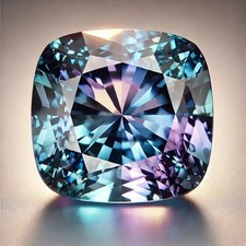 8 Ct Natural AAA CERTIFIED Alexandrite Color Change Cushion Cut Loose Gemstone