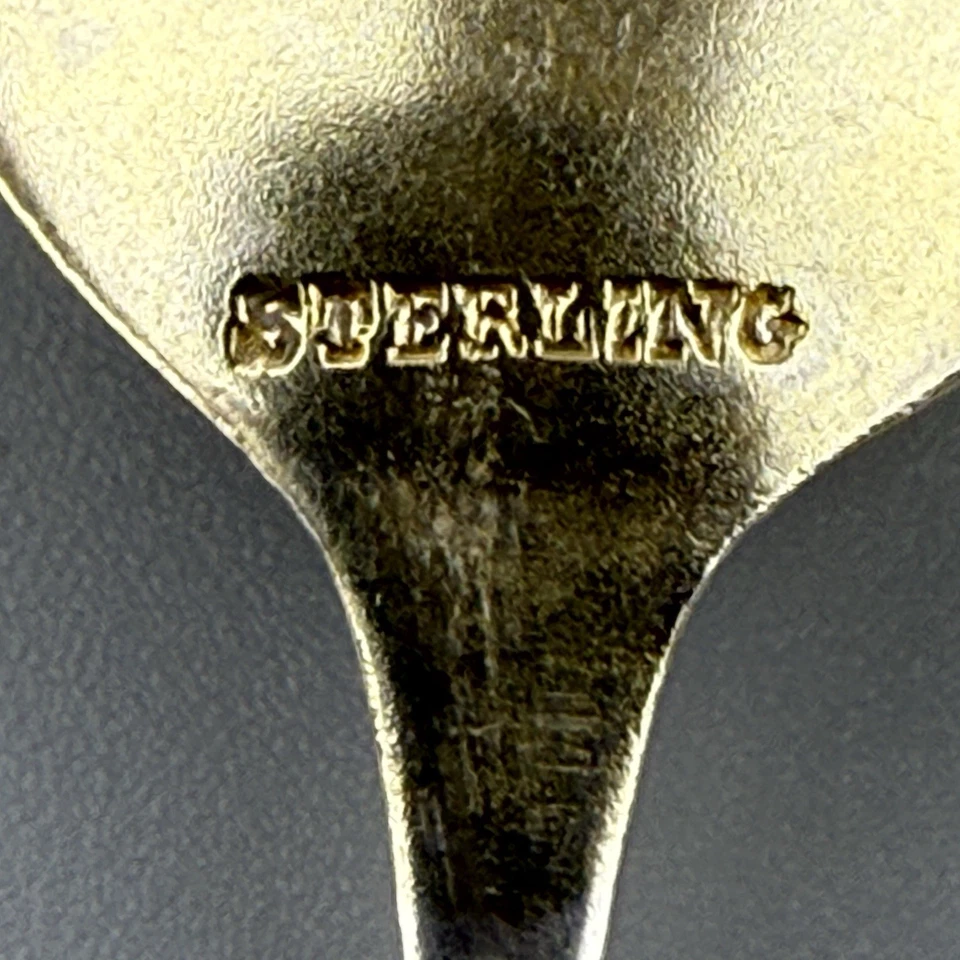 Juego de 6 cucharas Demitasse Vanderslice & Co SF de plata esterlina con cuenco dorado c.1870 Foto 4 de 4