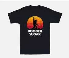 Booger Sugar Funny Sasquatch Rock Hand Graphic Retro Unisex T-shirt, Size S- 5XL