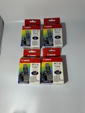 Genuine Canon BCI -21 Black  Tri-Color Ink Cartridges - Lot of 4