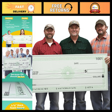 Large 36x16 Dry Erase Check for Presentations Big Fake Award Prop