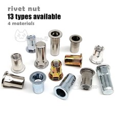 20pcs M3 M4 M5 M6 M8 M10 M12 Blind Hexagon Flat Head Rivet Nut Insert Rivnut