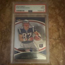 Topps 2010 Finest Rob Gronkowski Rookie #42 PSA 9 New England Patriots Football