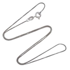 AGI Box Chain Necklace Italian Vintage Sterling Silver 925 16"