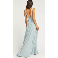 Show Me Your Mumu Formal Maxi Dress, Small, Jenn Light Green Sleeveless Bridal