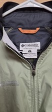 COLUMBIA Titanium Women's Medium Green Windbreaker Jacket Zip Toggle Waist Pckts