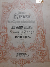 GRIEG/ I LOVE THEE/ VOICE AND PIANO