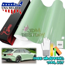 ESSMO PET Super Gloss Matcha Green Car Vehicle Vinyl Wrap Decal Sheet Like Paint