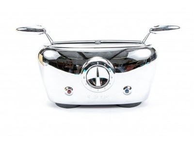 Luca Trazzi  Viceversa Toaster Retro Silver Chrome Vintage 1950s Inspired