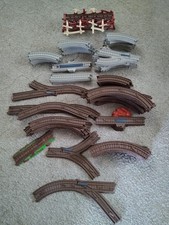 Thomas And Friends Trackmaster Brown Tan Train Track Pieces Lot Of 73