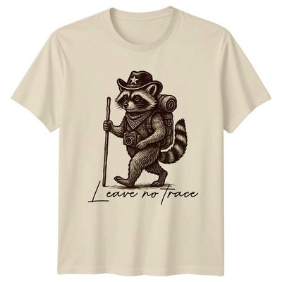 Leave No Trace Waschbär Wandern Tiere Herren T-Shirt Damen Tee Grafik