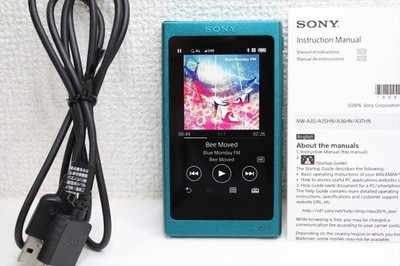 Sony NW-A35 Viridian Blue Walkman Portable Player Hi-Res English Working #509