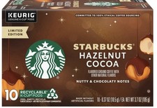 Starbucks Hazelnut Cocoa Flavored Italian Roast Keurig K-Cup Coffee Pods - 10 Ct