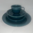 Fiesta Ware Evergreen 5 Piece Place Setting Retired Fiestaware - HTF