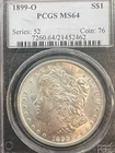 1899 O Morgan Dollar PCGS MS64 - Incredible Coin! Free S/H!