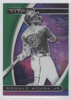 2021 Panini Chronicles Titan Green Prizm 36/75 Ronald Acuna Jr #2 o7m