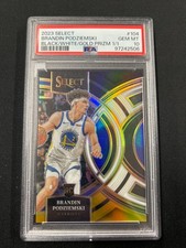 2023 select brandin podziemski black white gold 1/1 psa 10