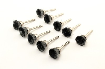 TMAX 10 pc Carbon Steel 1/2'' Cup Wire Brushes #442 with 1/8'' Rotary Tool