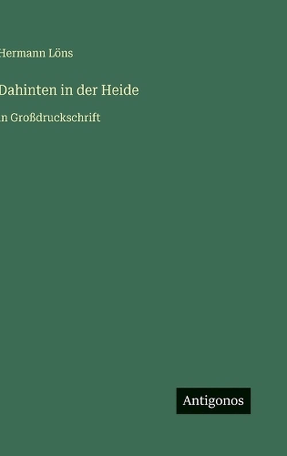 Dahinten in der Heide: in Grossdruckschrift by Hermann L?ns (German) Hardcover B