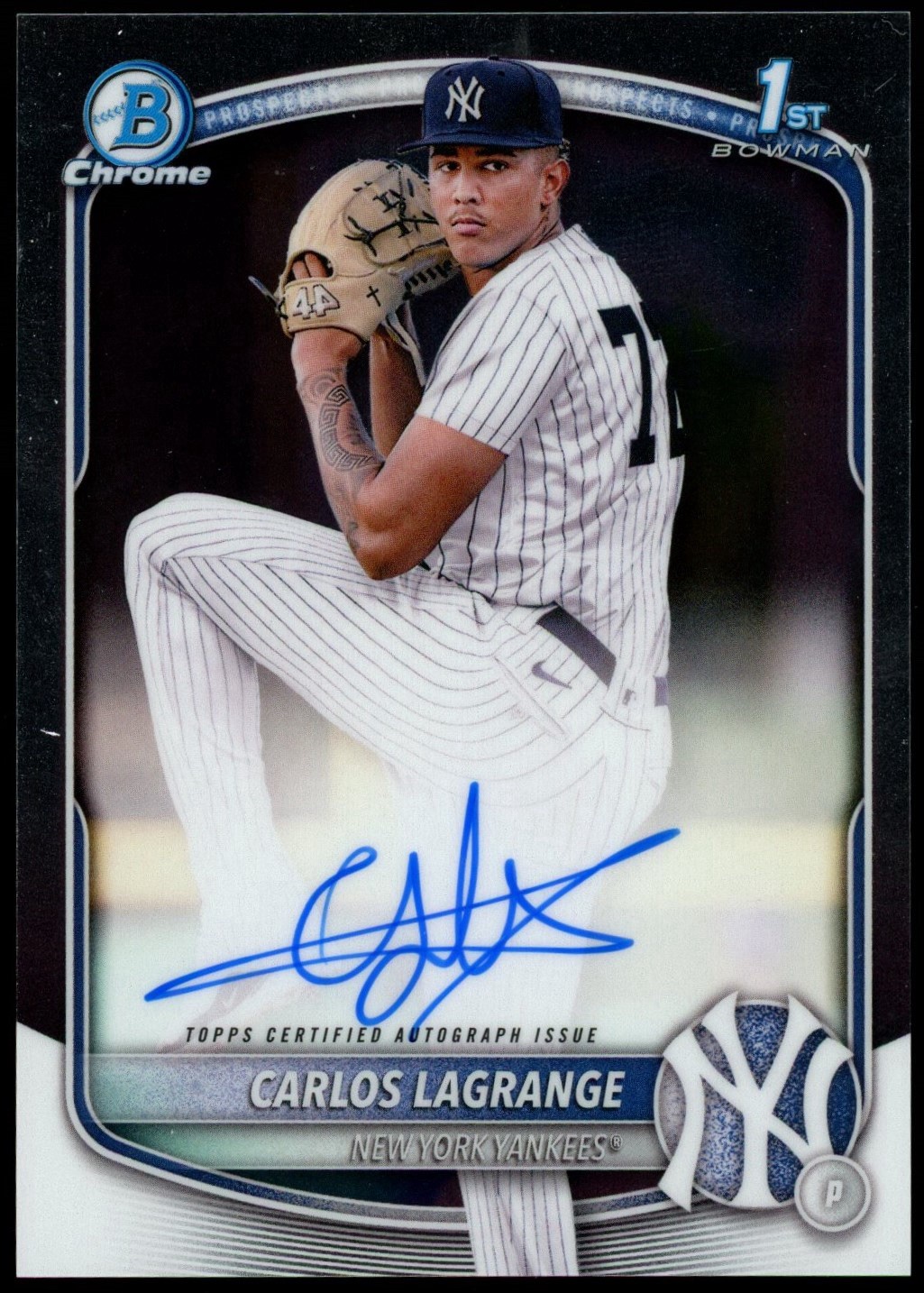 2025 Bowman Chrome Prospect Autograph Carlos Lagrange CPA-CL RC Auto Yankees