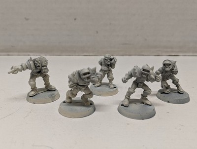 Lot of 5 Vintage Metal Blood Bowl Human Players Citadel Games Workshop 1987