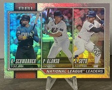 NL Leaders RBI Schwarber, Alonso, Soto 2026 Topps Silver Foil Parallel #11