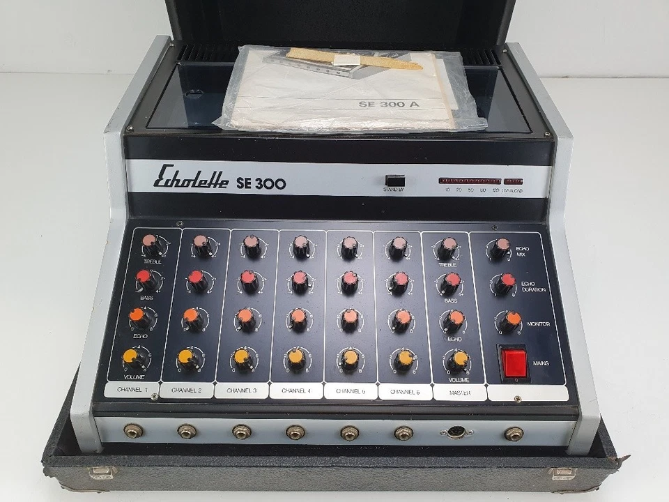 Echolette SE 300 Vintage 6 channel mixer with build in tape delay - Image 3 of 4