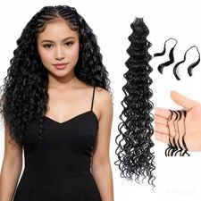 Miracle Knots Feather Crochet Hair, 12 Inch, 100 Strands, Pre-Separated, Invi...