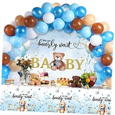 67 Pieces Bear Baby Shower Decorations Bearly Wait Bear Baby Shower Tablecloth
